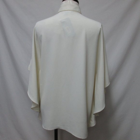 Lauren Ralph Lauren Blouse Flutter Sleeve Top Blouse NEW NWT Size Sz Medium Md M - Picture 8 of 14